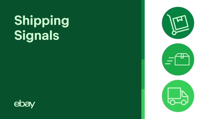 Shipping Signals Image with Green Shopping Icons