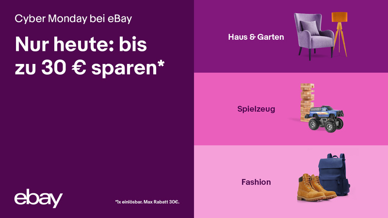waarom niet Robijn Voorbijgaand Das große Cyber-Week-Finale: mit eBay heute noch mal richtig sparen - eBay  Inc.