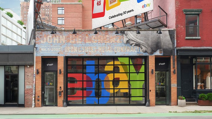 Facade of eBay's '95 Shop in New York City