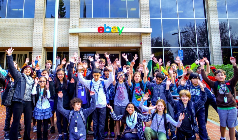 Celebrating the end of an exciting day at eBay HQ!