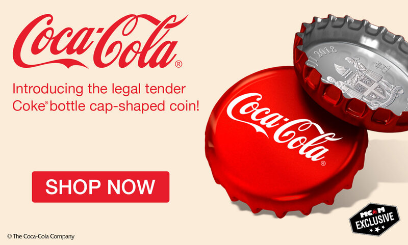 Legal Tender Coin, Shaped Like a Coca-Cola Bottle Cap, Available