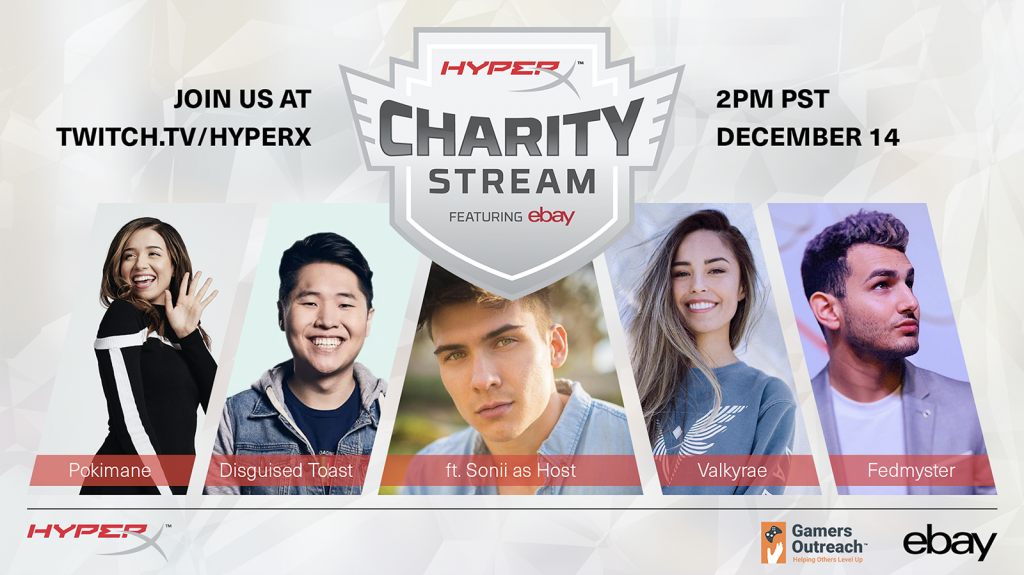 HyperX Partners with eBay and Gamers Outreach for Charity Stream to Benefit  Children in Hospitals